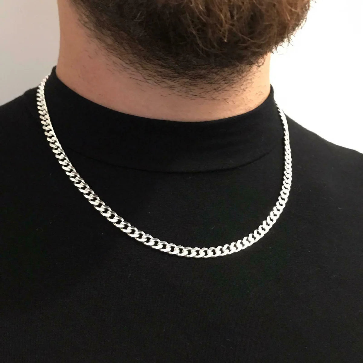 Stainless Steel Long Necklace Men