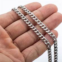 Stainless Steel Long Necklace Men