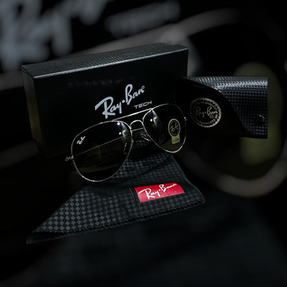 Ray_Ban Tinted Sunglases With Black Frame