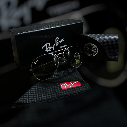 Ray_Ban Tinted Sunglases With Black Frame