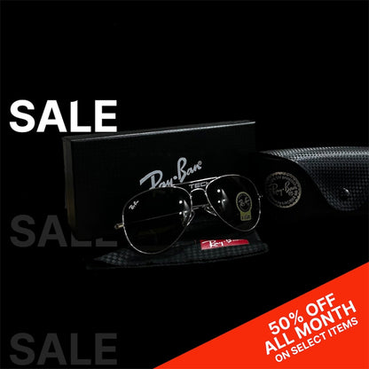Ray_Ban Tinted Sunglases With Black Frame
