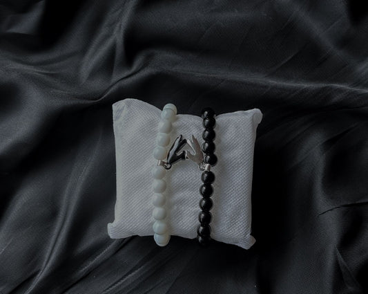 Magnet heart couple bracelet
